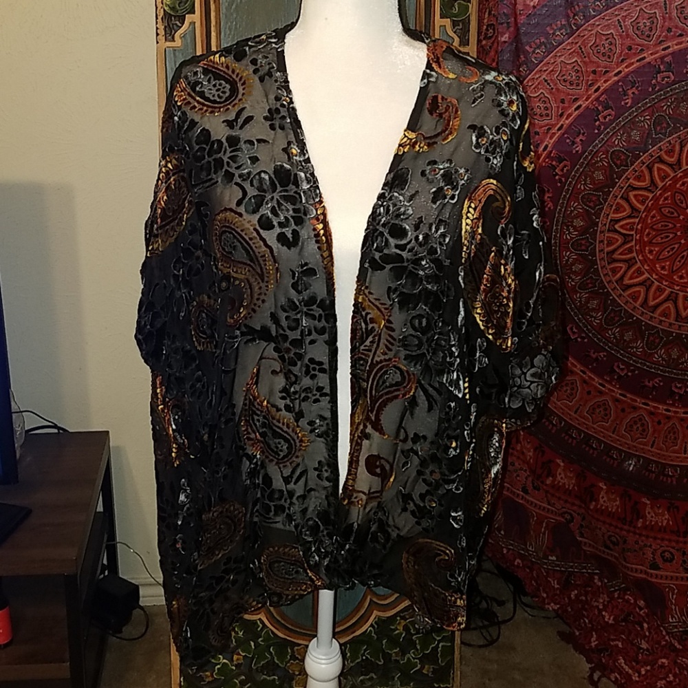 Velvet Paisley Kimono